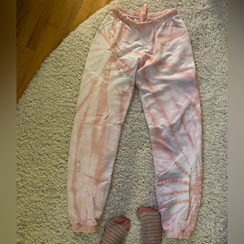 WSLY pink tie dye sweatpants